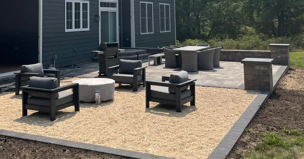 pavers and stone patio concept for NJ Outdoor Living: Patio and Deck Design Ideas