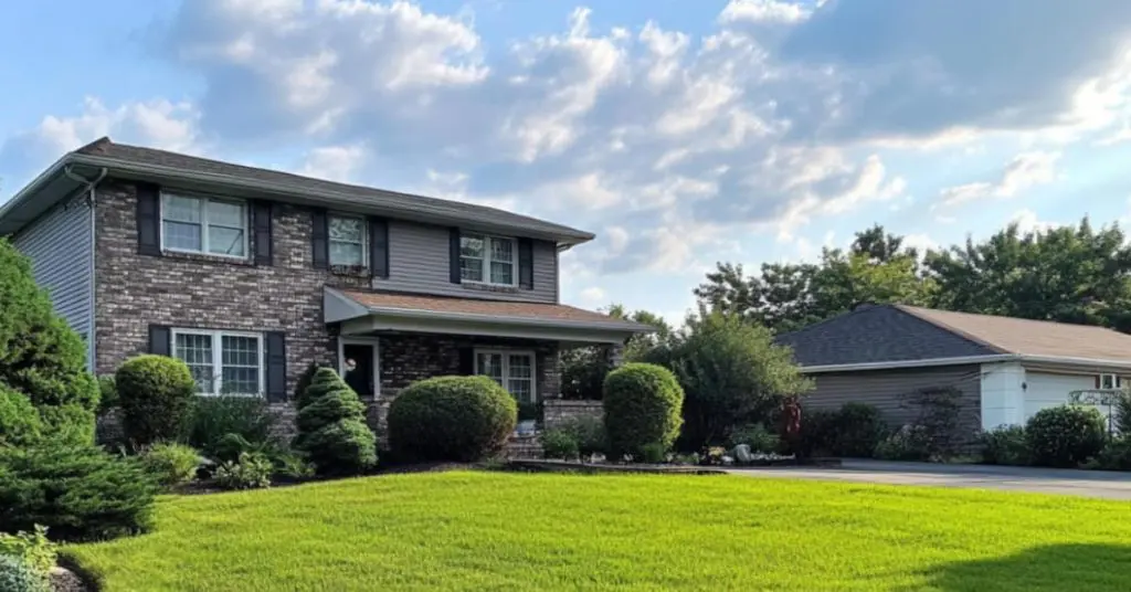 lawn, shrubs and house, concept of Best Lawn Maintenance and Care in Randolph, NJ