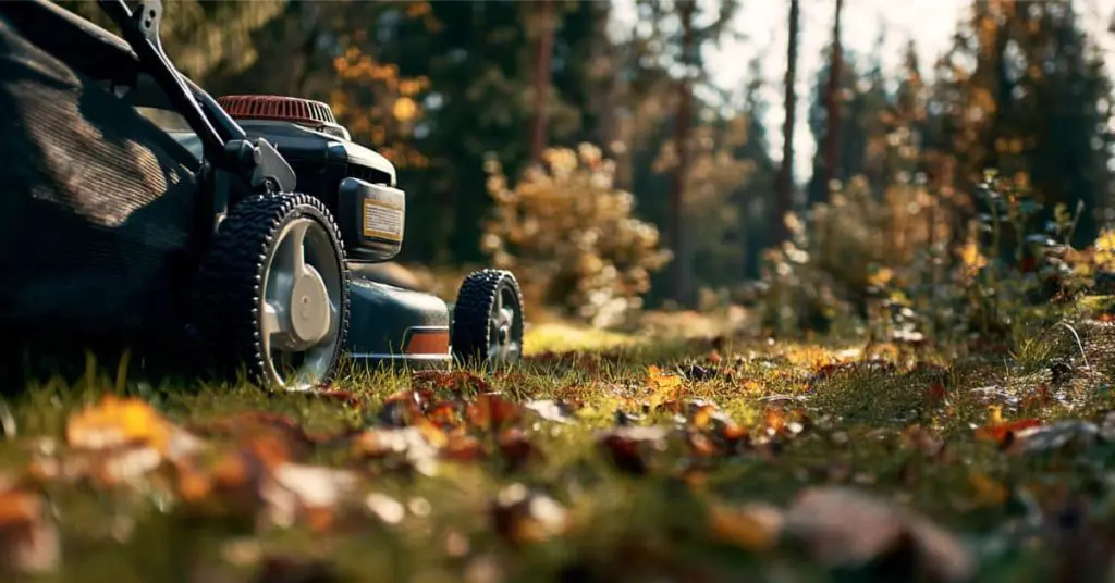 lawn mower cutting grass, leaves, concept of 1/3 Rule in Lawn Care