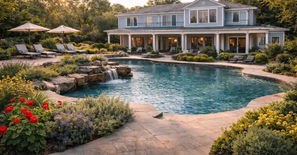 shore coastoal pool landscaping ideas in new jersey backyard
