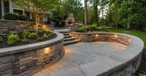 stone walkway, landscape, retaining wall builders basking ridge nj