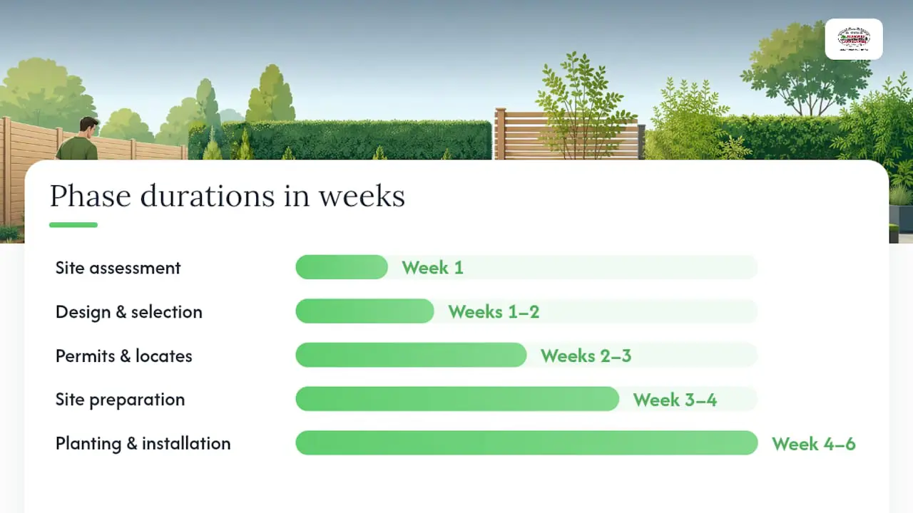 How do you plan and install a backyard privacy screen step by step? — overview diagram
