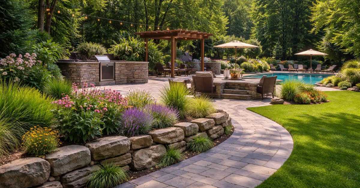 Complete yard, new jersey landscaping services by Fernandez & Sons