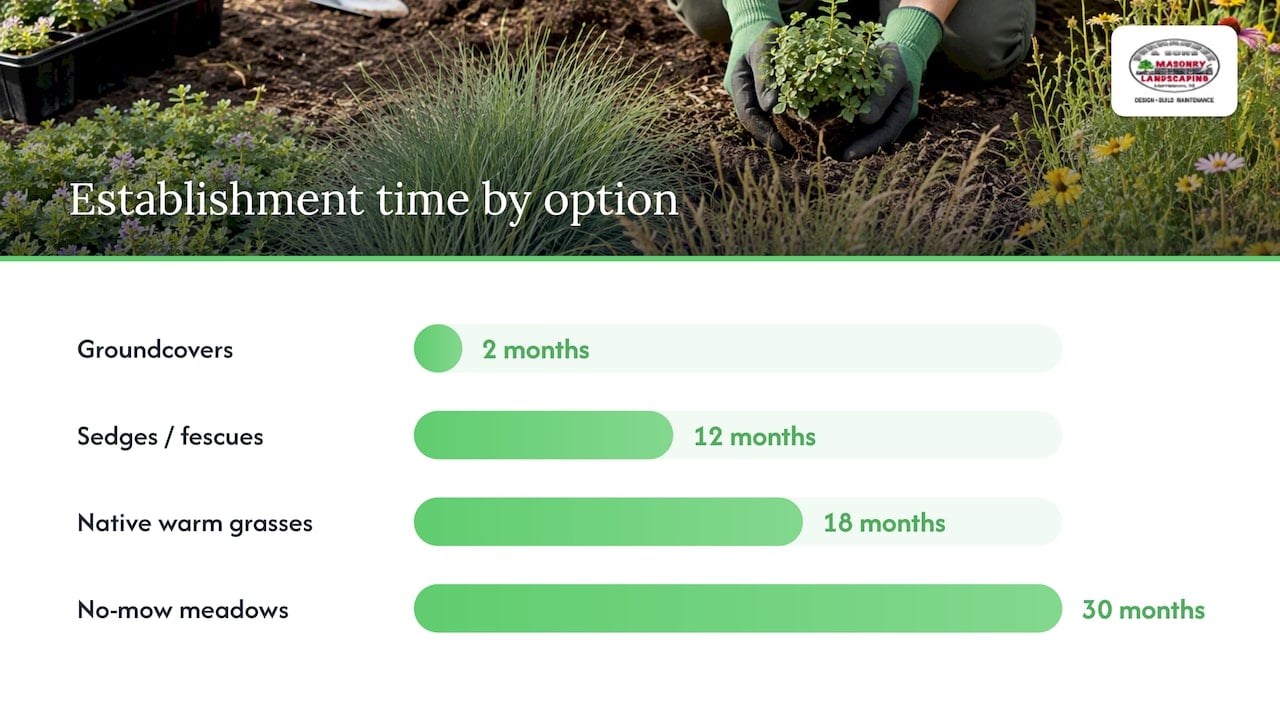 Lawn alternatives matched to yard conditions